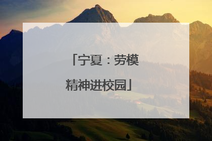 宁夏：劳模精神进校园